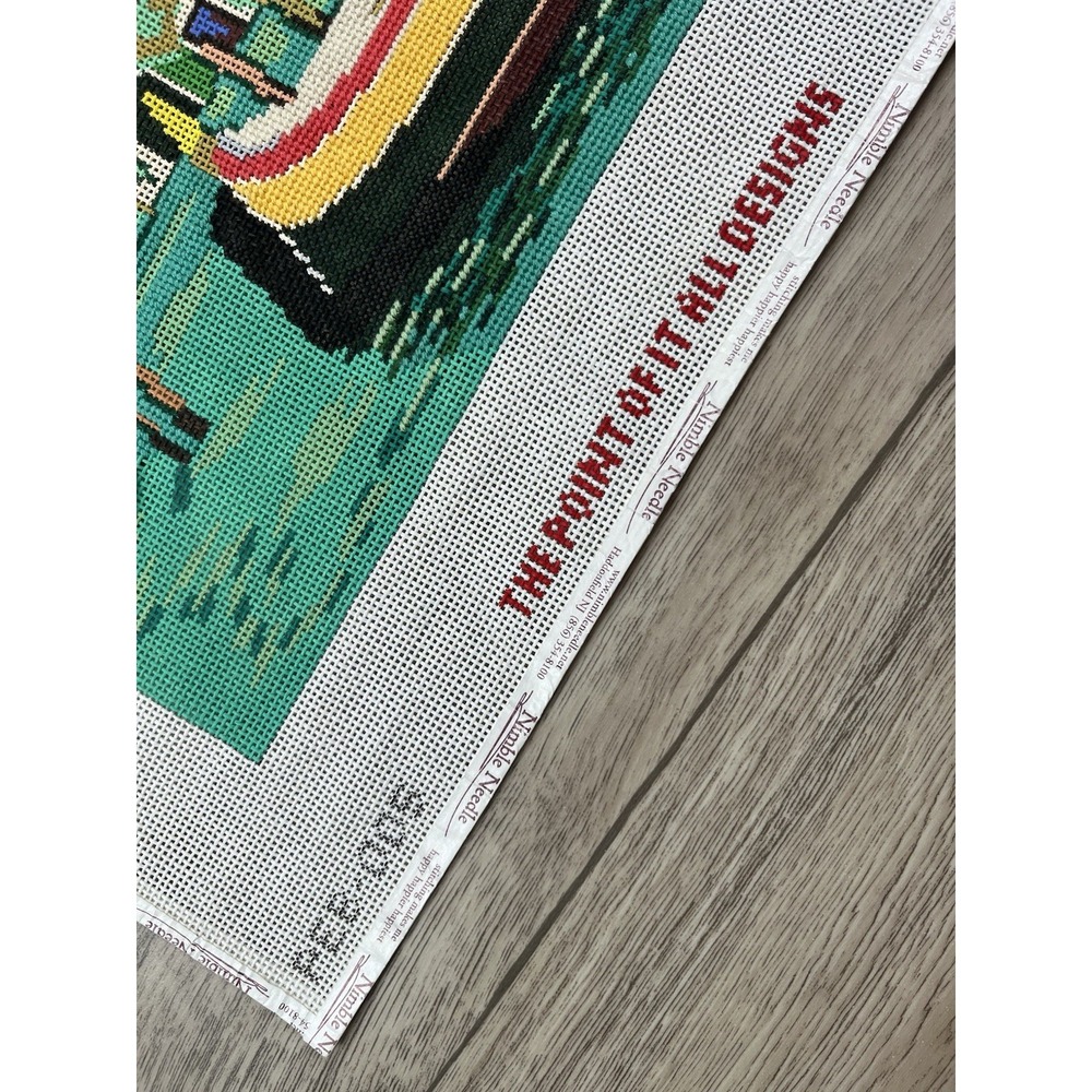 The Point Of It All Handpainted Needlepoint Canvas Canals Gondolas Venice Italy - Picture 3 of 13